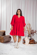 VESTIDO SILVANA ROJO