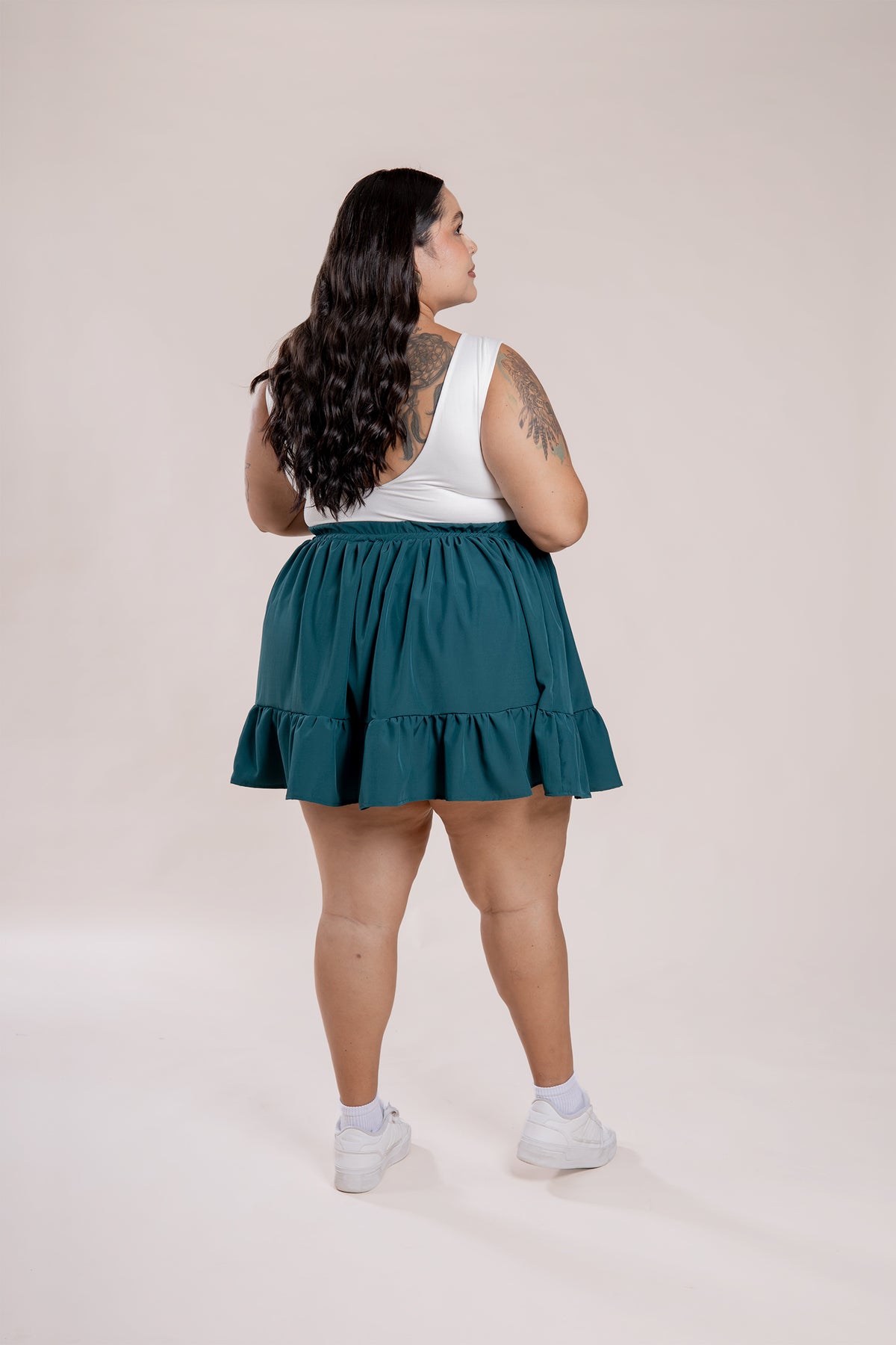 Falda Minitulipan curvi fondo entero